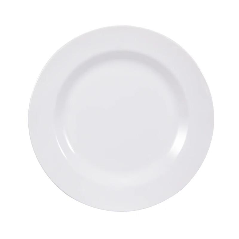 AVADEN Round White Melamine Dinner Plate Set