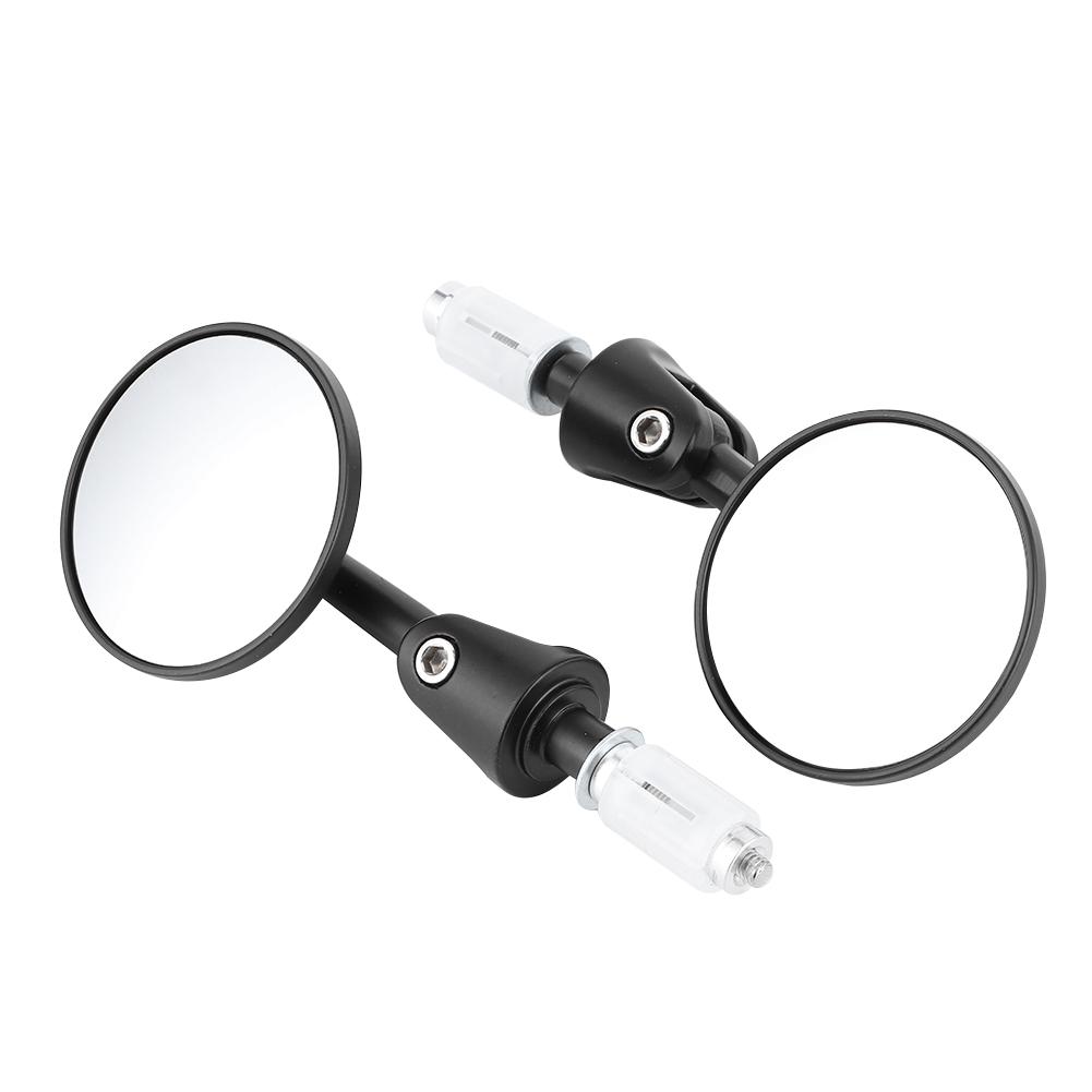 Pair Handlebar End Rearview Mirrors Foldable Arm Wide View Angle Universal for Motorcycle Dirt Bike