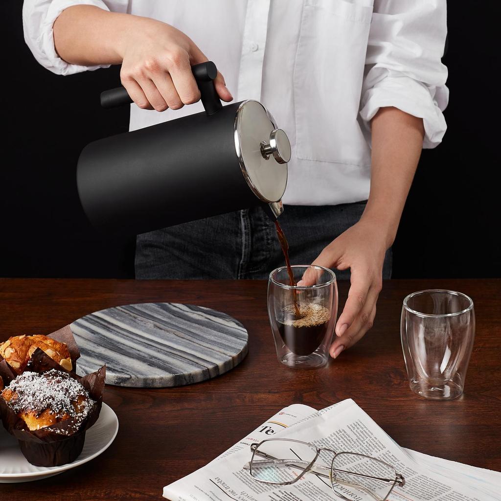 DUKA Barista Thermal Steel French Press Coffee Maker