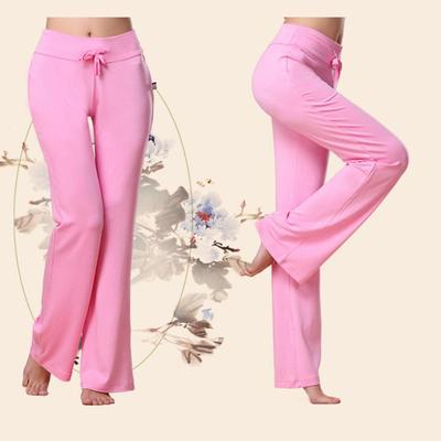 Pantaloni Lunghi a Gamba Larga con Coulisse a Vita Alta Monocolore da Donna Pantaloni da Yoga Danza Gamba Larga per Yoga Corsa Jogging Ginnastica