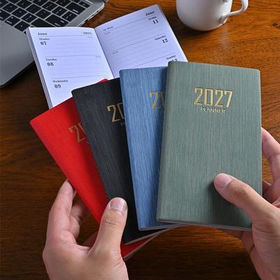 Englisch 2027 Agenda Buch A6 Tagebuch Wochenplaner Tragbar To-Do-Liste Englisches Notizbuch Schüler