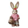 Charming Bunny Statue Handcrafted Rabbit Sculpture Spring Home Accent