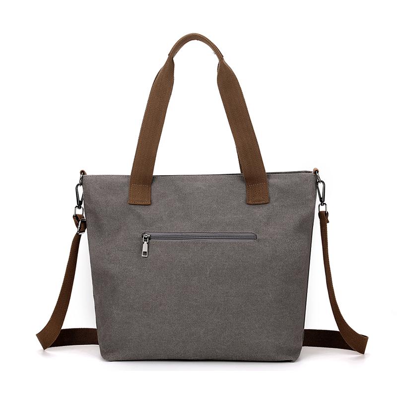 Shoulder Bag Tote Bag Women Solid Color Canvas Bag