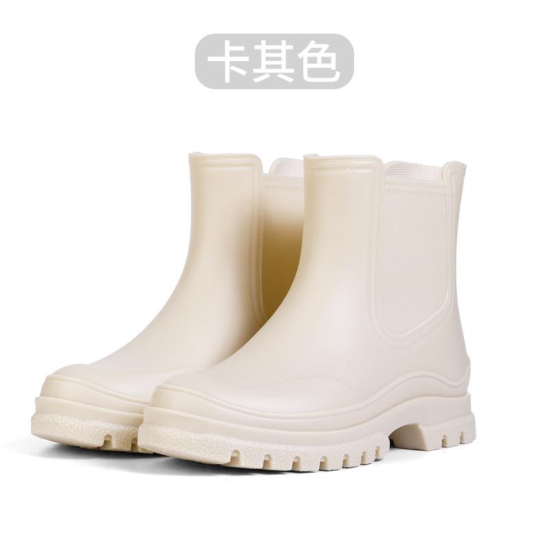 Women's Fashion British Style Waterproof Rain Boots