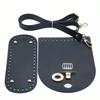 Handmade Leather Accessories Pu Shoulder Strap Bag Bottom Bag Cover Glossy Three-Piece Set Materials DIY Crochet Self-Made Woven Bag
