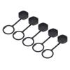 5Pcs USB Waterproof Connector Dust Cover E16 Plastic Female Cap Inner Screw Thread with TPU Chain