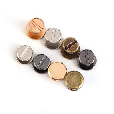 10sets Useful 10mm Solid Screw Nail Rivet Double Flat Head Belt/strap Rivets Luggage Leather Metal Craft High Quality