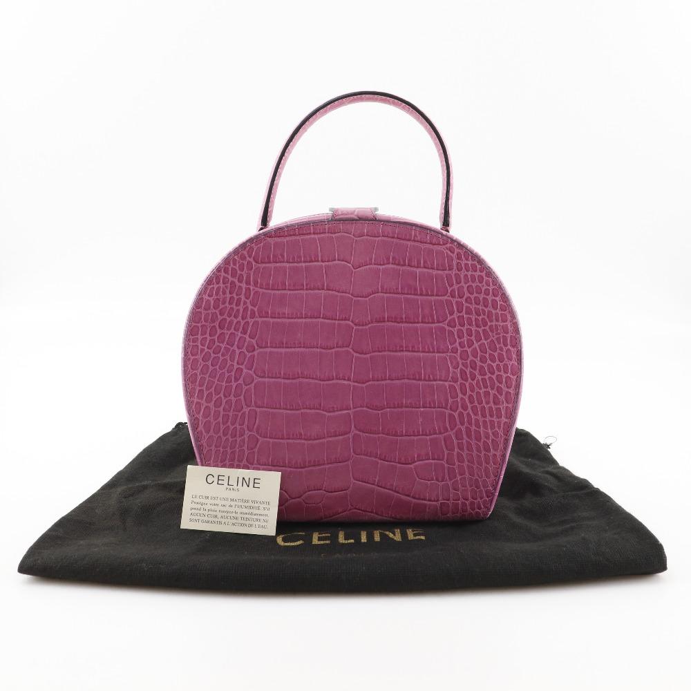 CELINE Handbag pink Embossed Leather Women Used