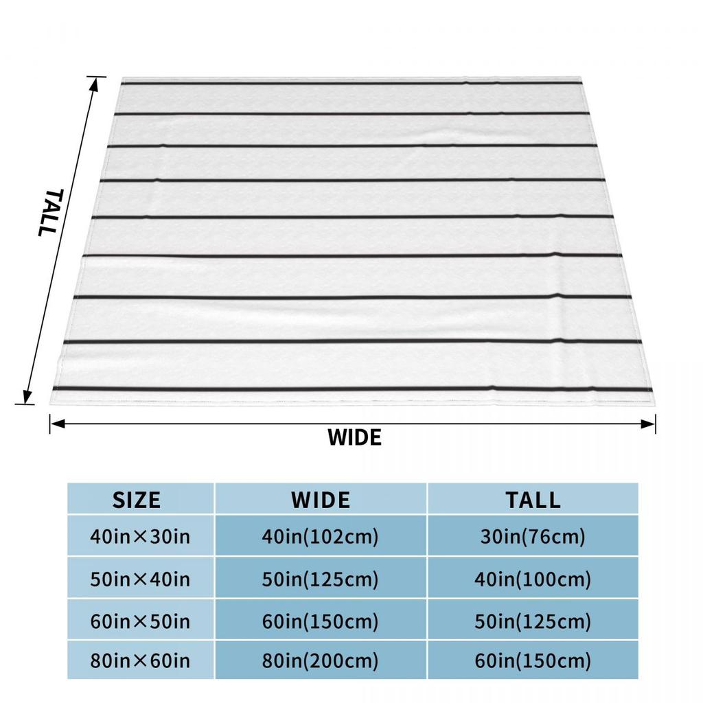 Skinny Stripe ((black On White)) Personalized Home Decor An Ultra-Soft Micro Fleece Blanket