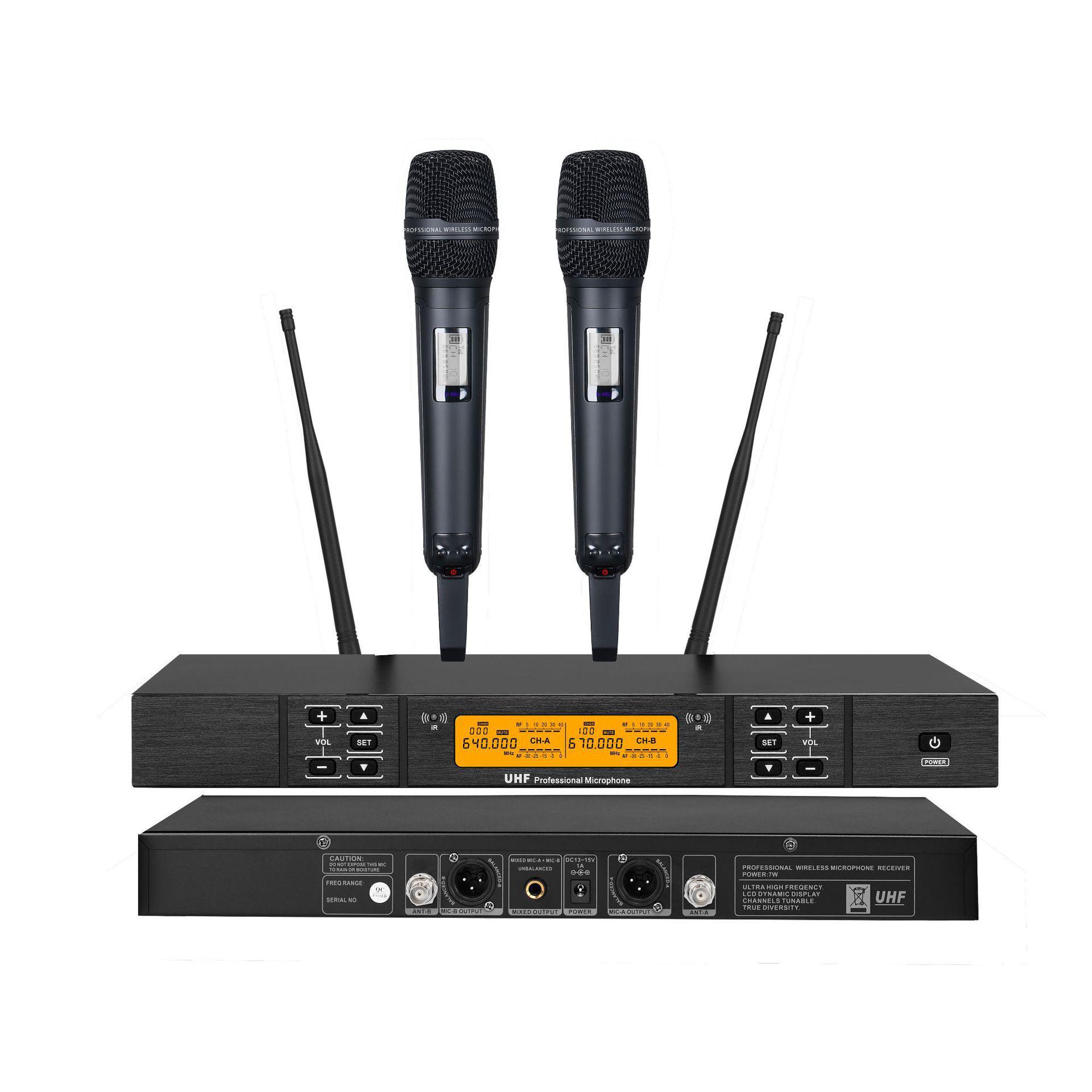 

KTV U-Band Infrared High-End Wireless Dual Lavalier & Headset Microphone for Conferences and Stage UK Plug