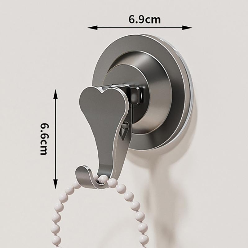 4Pcs Heavy Duty Vacuum Shower Hook Wall Hangers Strong Suction Cup Hook Reusable Bathroom Vacuum Suction Hook