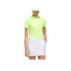 Adidas Logo Print Short Sleeve Polo Shirt Women tops Fluorescent-Green FJ3848