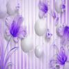 Modern Wallpaper Purple Lily Flower Mural 3d Stereo Sphere Fashion Background Wall Mural 3d Stickers