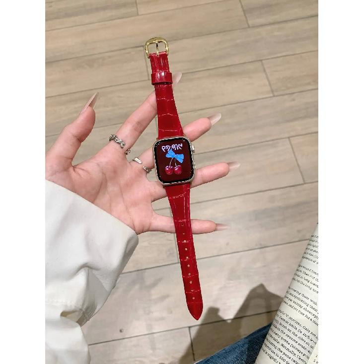 New Beautiful retro oil leather band For Apple Watch women 44mm 40 45 41 49 42 38 Series 11 10 9 8 SE 7 6 5 4 3 Strap