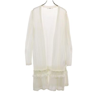Rene Made In Japan Long Sleeve Long Knit Cardigan 38 Off White Women Used