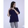 European and American New Casual Loose Solid round Neck T-shirt Top Solid Color Loose T-shirt Top