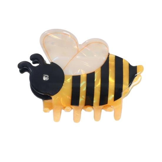 

Hair Claw Cartoon Bee Shape Back Head Hair Clip Anti-slip Teeth Strong Grip Shower Hair Clamp Versatile Use Hair Accessory S
