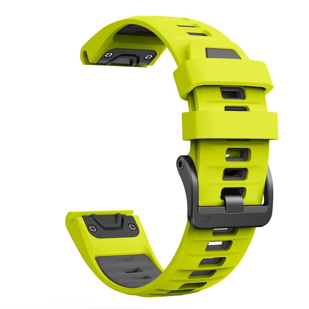 Screw Steel Buckle Silicone Strap For Garmin Fenix 8 7 E 47mm 7X Pro 51mm Epix/6 6X/Instinct 3 50mm 45mm QuickFit 26mm 22mm Band