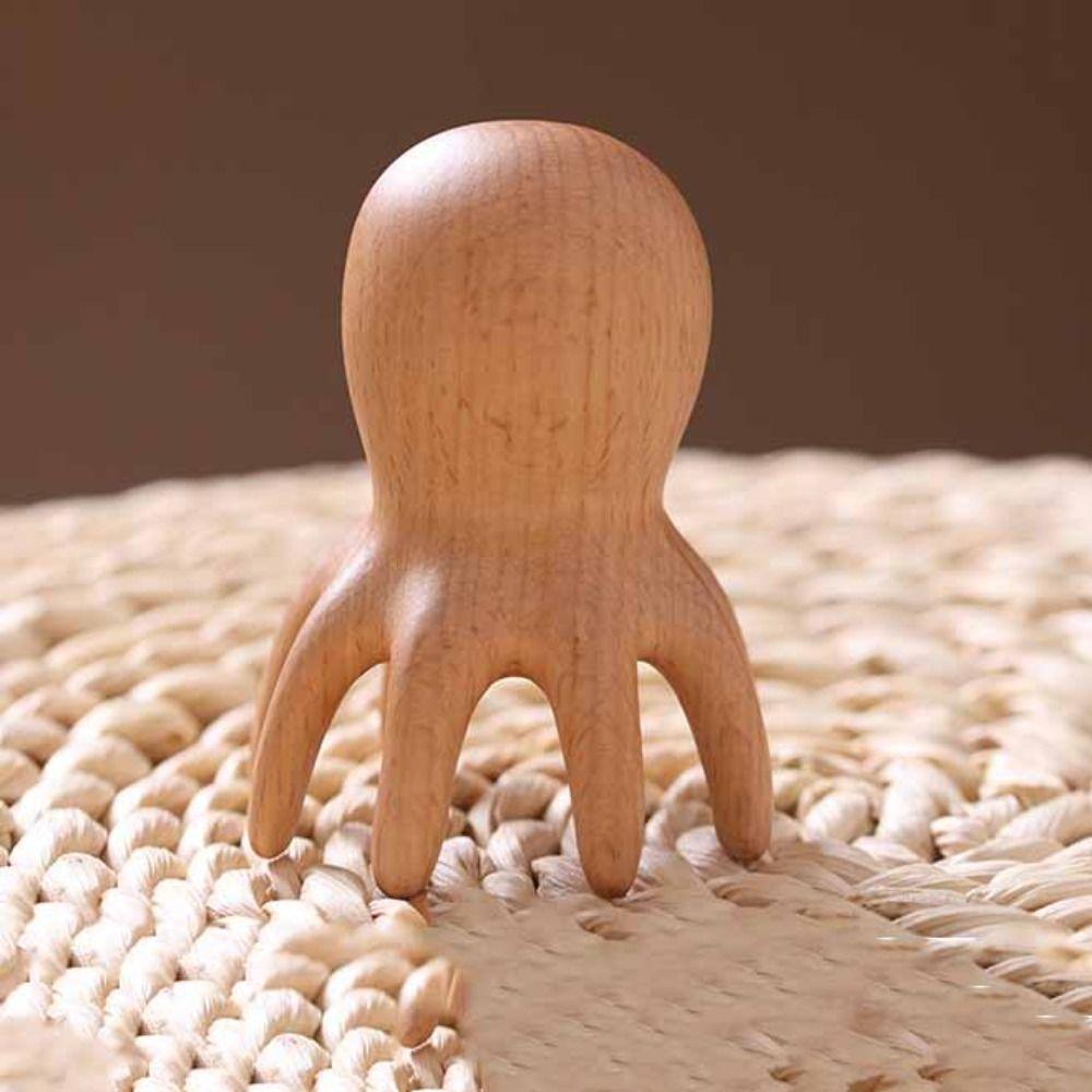 Scraping Device Beech Wood Comb Acupoint Stick Hair Styling Tool Scalp Massaging Hairbrush  Gift