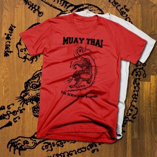 

Muay Thai tiger T-Shirt Thai Boxing Sak Yant Kickboxer Full Contact Martial Arts XL