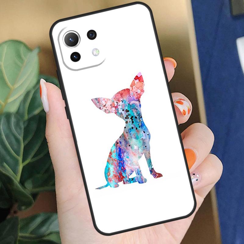 Chihuahua Face Floral Dog Case For Xiaomi 15 14 Ultra 13T 14T 15T Pro 17 Pro Max POCO X7 Pro X5 X6 F5 F6 F7 F8 Coque
