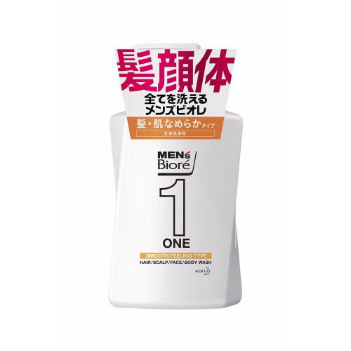 Mens Biore One  One  All-in-one Whole Body Cleanser Hair and Skin Smooth Type Floral Savon Scent Pump 480ml Mens Biore That Can Wash Everything Fro