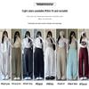 High-Waisted Drapey Women's Slimming Wide-Leg Floor-Length Summer Pants