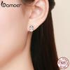 BAMOER Hot Sale Genuine 925 Sterling Silver Guardian Angel Exquisite Stud Earrings for Women Fashion