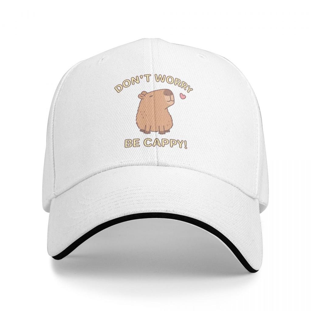 Dont Worry Be Capy Capybaras Baseball Caps Snapback Baseball Hats Breathable Casual Casquette Outdoor Unisex