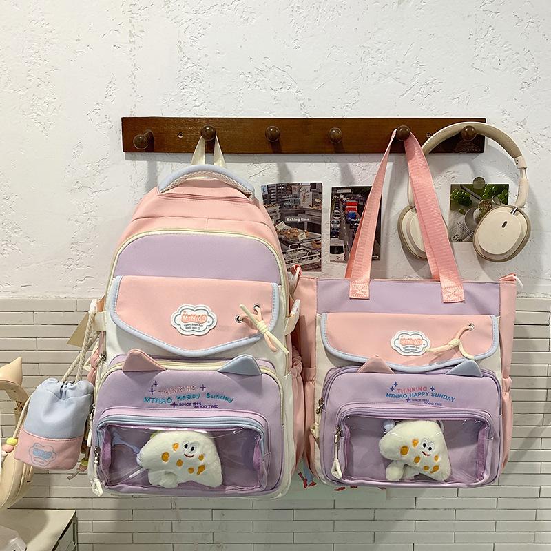 School Bag High Value Ins Junior High School Girls High School Students Large Capacity Cute Pain Dopamine Back