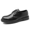 Large Size Big Head Shoes Men's Black Leather Shoes British Style Martin Shoes Business Casual Leather Shoes Locomotive Tooling Shoes