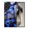 Samsung S26ULTRA Mobile Phone Case S25 Blue Hexagon S24 Tempered Glass A16 Protective Case A07