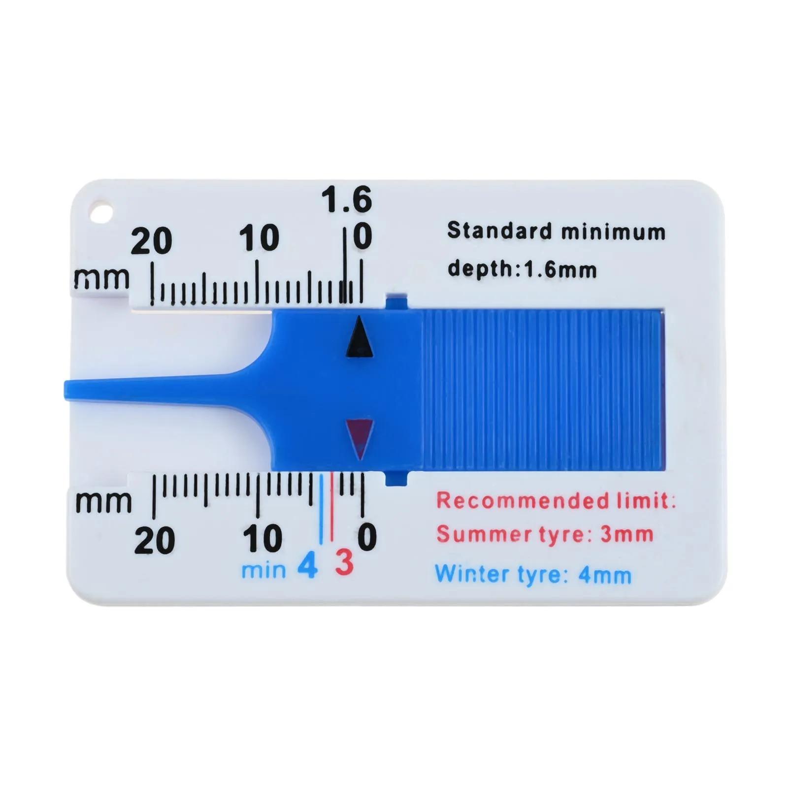 

0-20mm Car Tyre Tread Depth Depthometer Indicator Gauge Caliper Plastic Wheel Measure Tool Measrement Supplies Pocket Size синій