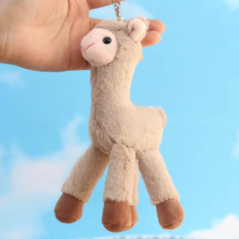 Cute Alpaca Pendant Key Ring Cute Little Doll Plush Toy Mini Doll Bag Pendant Keychain