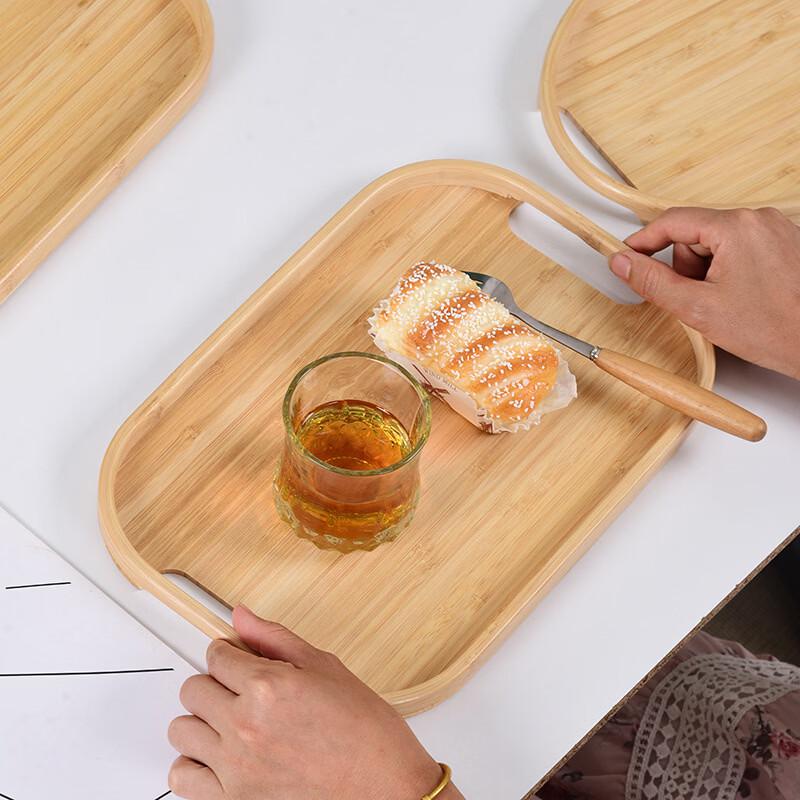 ZISIZ Oval Bamboo Serving Tray