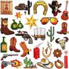 Hemp Rope Embroidery Cloth Sticker Bounty Hunter Patch Sticker Western Denim Bag Decoration Computer Embroidery Label Cow Head Ironing