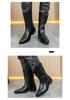 Chelsea Herren Plus Size High-Top Lederstiefel - Britischer Trend Lässige Mode, Arbeitskleidung Martin Stil