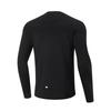 Li Ning Running Series Sports Casual Simple Solid Color Round Neck Pullover Long Sleeve T-Shirt Men Tops Black ATLU225-1