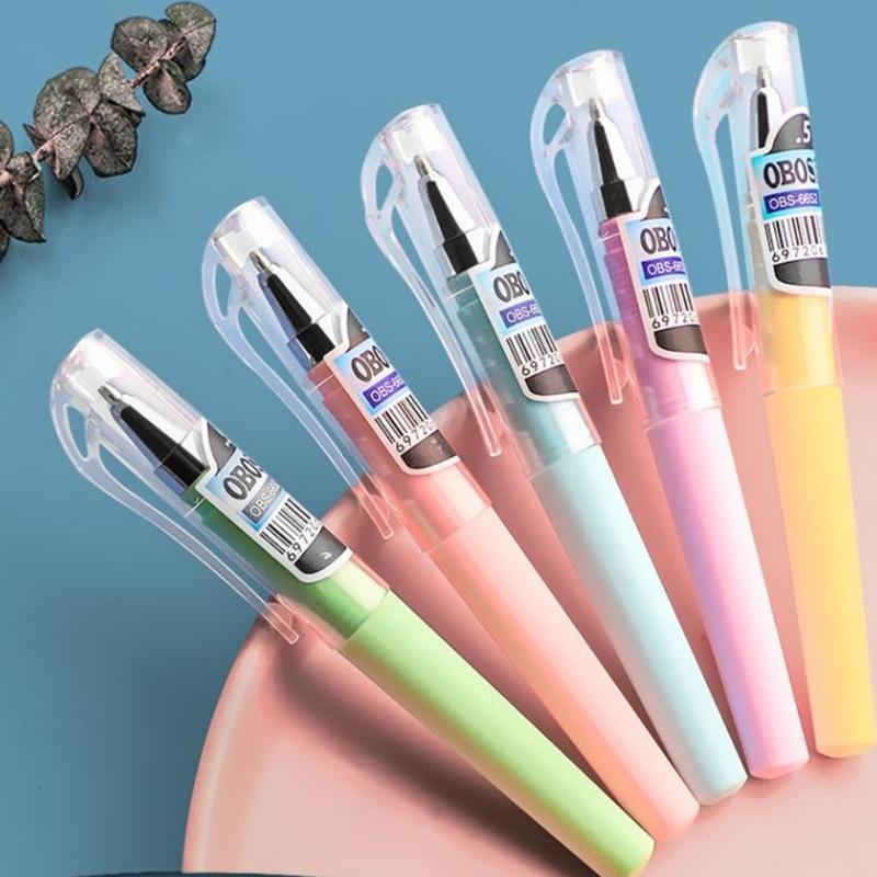 5 Stück Mini Kurzer Gelstift 0,5 mm Glattes Schreiben Schnelltrocknende Tinten Taschenformat Gelstift Zum Journaling Notizen Machen Schreiben