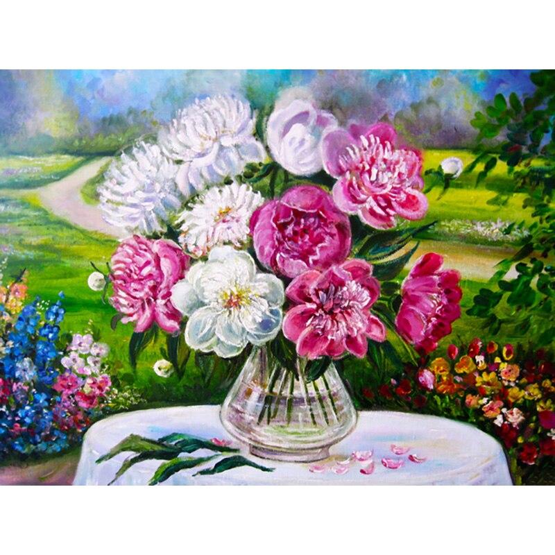 Neue 5D DIY Diamant Malerei Frische Blumen Diamant Stickerei Landschaft Kreuz Stich Volle Runde Bohrer Handwerk Wohnkultur Geschenk
