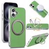 Case for iPhone 16 - TPU+PC+Leather/PU, Green, With Stand