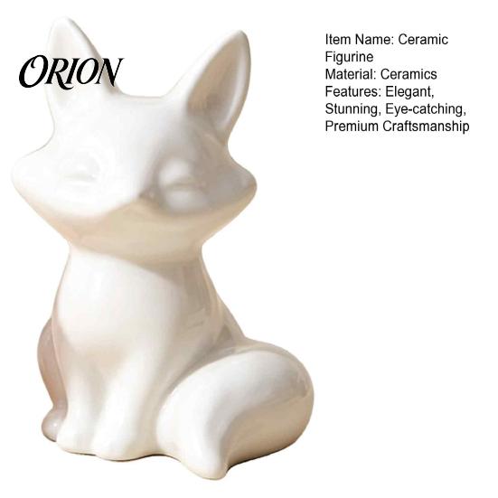 Luxury Home Accessories Ceramic Animal Figurine, Modern Minimalist Swan Fox Statue for Artistic Sculpture Wedding Cake Topper, Living Room,