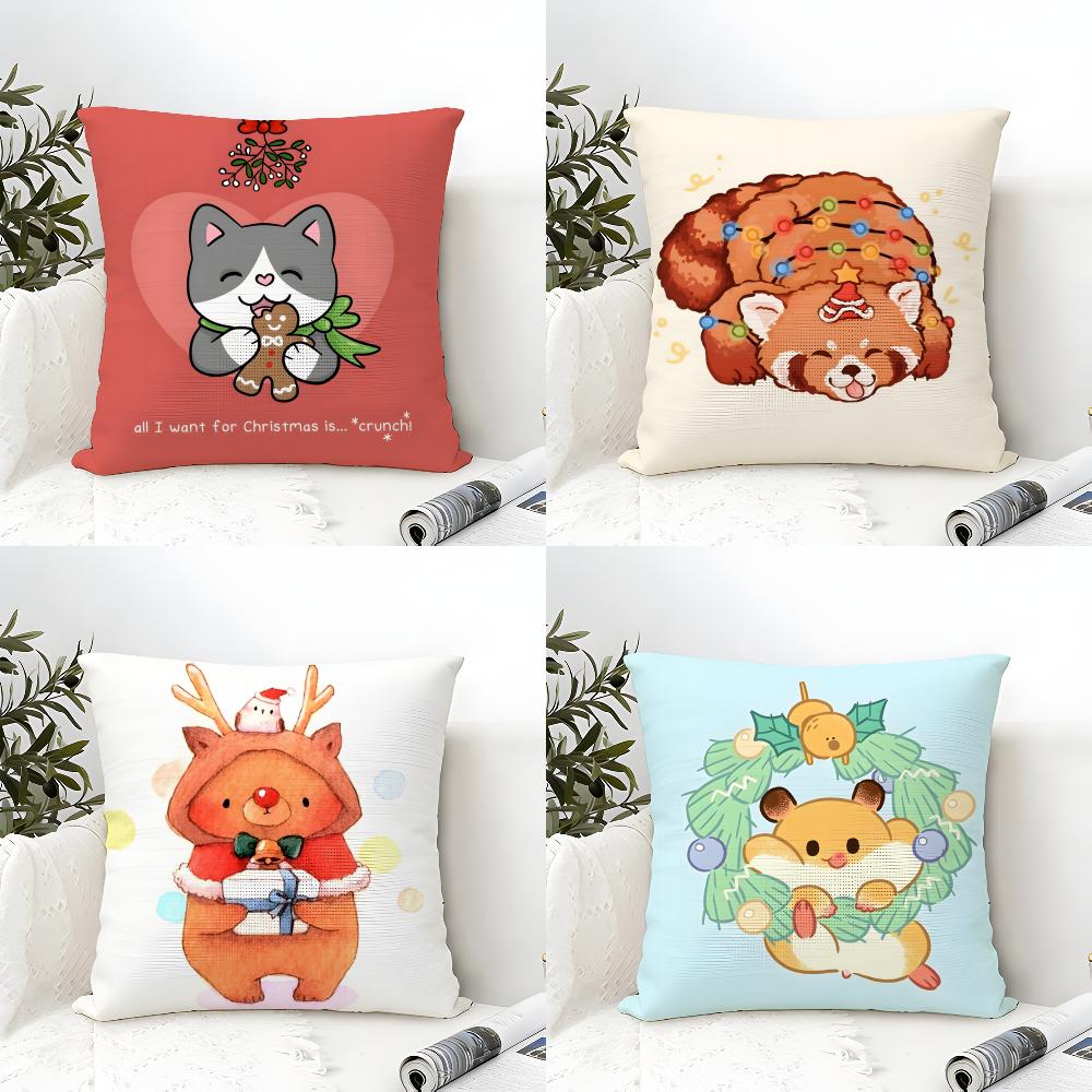 Funny Animals On The Internet Pillow Case Cotton Linen Fabric Square Zipper Pillowcase Home Decorative Living Room