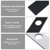 Black Silver 1 or 3 Hole Long Rectangle Faucet Cover Plate Escutcheon for Bathroom Kitchen Vanity Sink