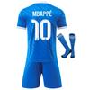 Real Madrid Mbappe Kids Sport Equipment Football Jersey Set, Blue