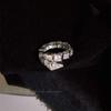 European & American Zircon Snake Bone Silver Bangle - Women's Fashion Niche Design Open Cuff
