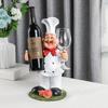 Creative Figure Sculpture Resin Handicraft Cartoon Chef's Wine Rack Storage Rack Cup Holder Kitchen Container Home Decoration