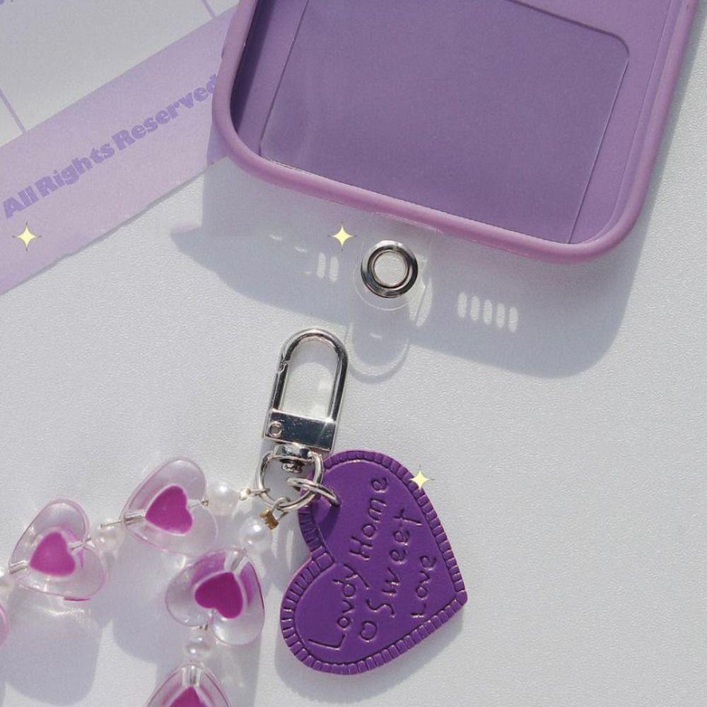 Love Beads Mobile Phone Lanyard Short Style Phone Anti-Lost Bracelet Cellphone Strap  Hanging Cord