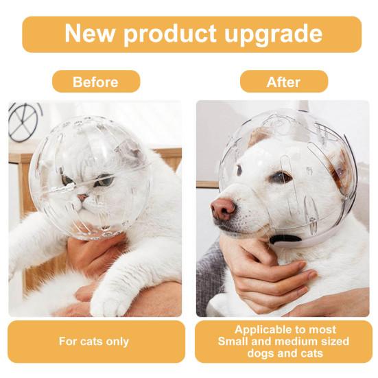 Pet Hood Anti-bite Breathable Adjustable Cat Muzzle Comfortable Transparent Cats Dogs Helmet Pet Supplies