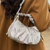 New Niche Design Fish Scale Pattern Portable Pleated Bag Casual Fashion Commuting Versatile Soft Leather Messenger Women's Bag